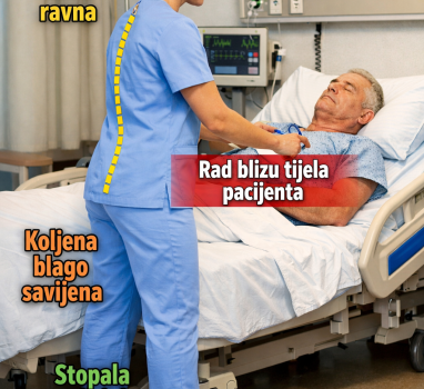 Pravilan položaj medicinske sestre tijekom rada s nepokretnim pacijentom – čuvajte svoja leđa kako biste mogli brinuti za druge